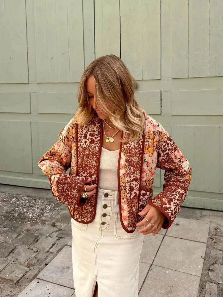 Zadie® | Giacca trapuntata colorata con motivo floreale