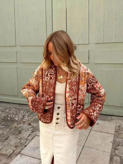 Zadie® | Giacca trapuntata colorata con motivo floreale