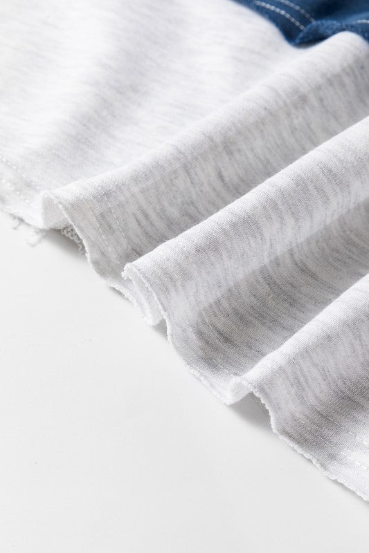 Zulema® | Felpa patchwork rigata con bordi grezzi