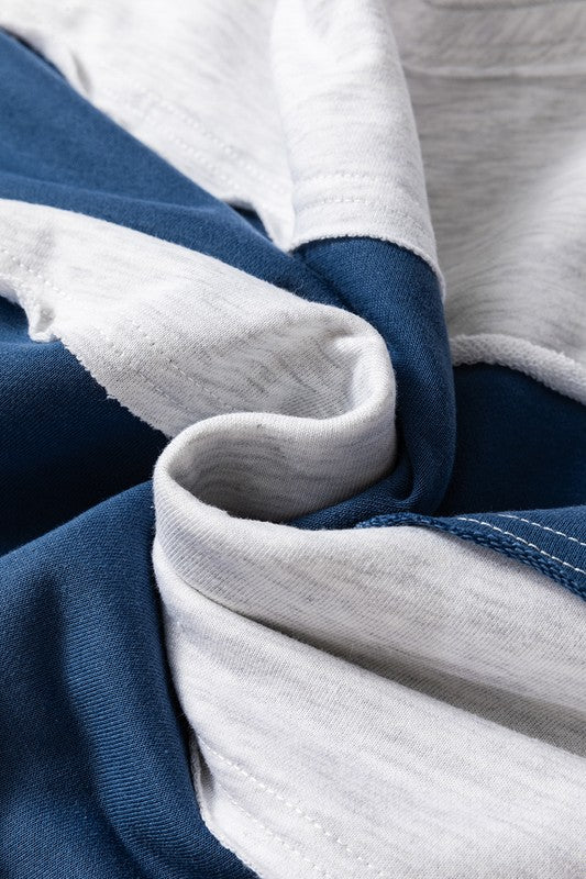 Zulema® | Felpa patchwork rigata con bordi grezzi