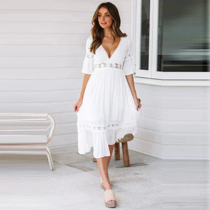 Zulema® | Abito lungo da donna in pizzo