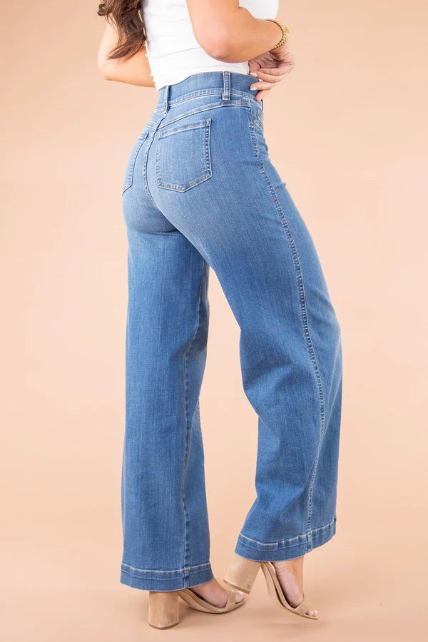 Zulema® | Jeans svasati a vita alta