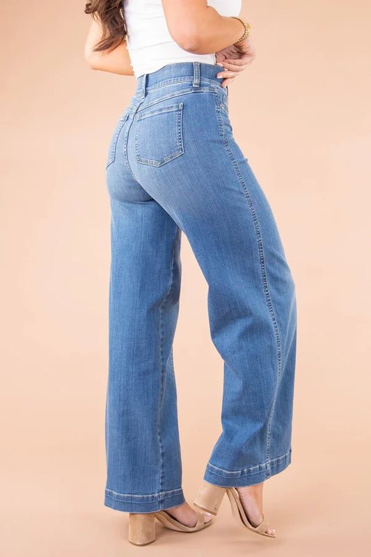 Zulema® | Jeans svasati a vita alta