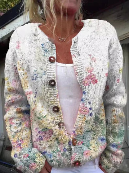 Yris® | Cardigan con motivo floreale