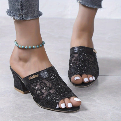 Luz® | Sandali femminili con scintillanti paillettes