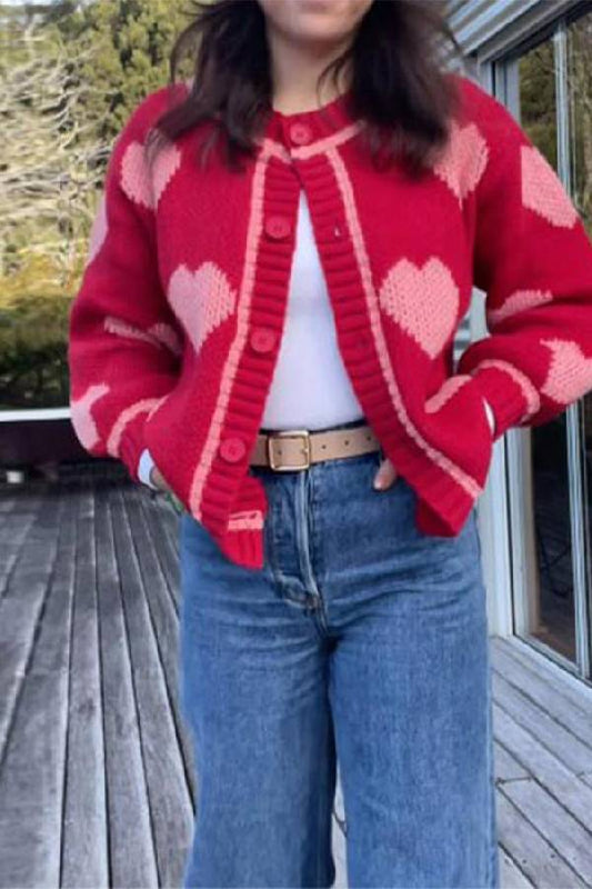 Samantha® | Maglione a forma di cuore, comodo e casual