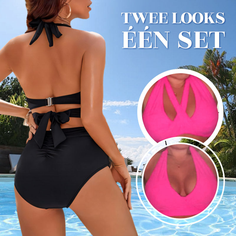 Consuelo® | Costumi da bagno con controllo della pancia Set bikini modesti a vita alta
