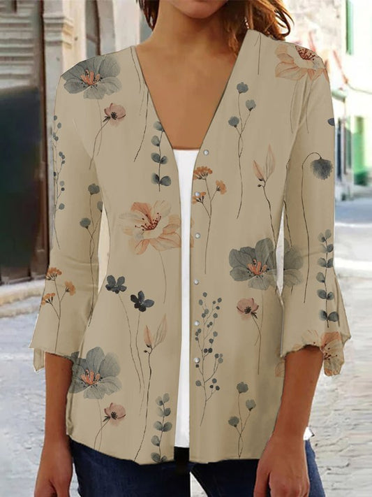 Marta - Kimono casual con stampa floreale