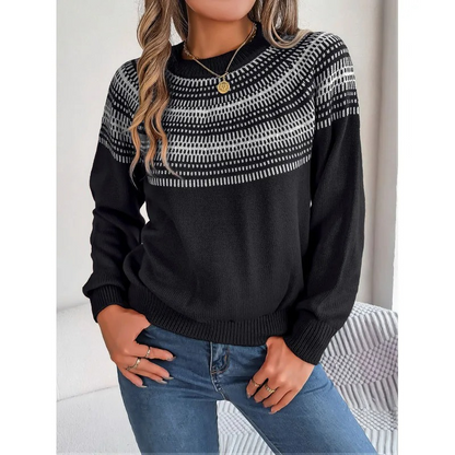 Viridiana® | Maglione da donna lavorato a maglia con motivo norvegese