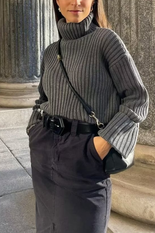 Yvonne® | Maglia dolcevita a costine