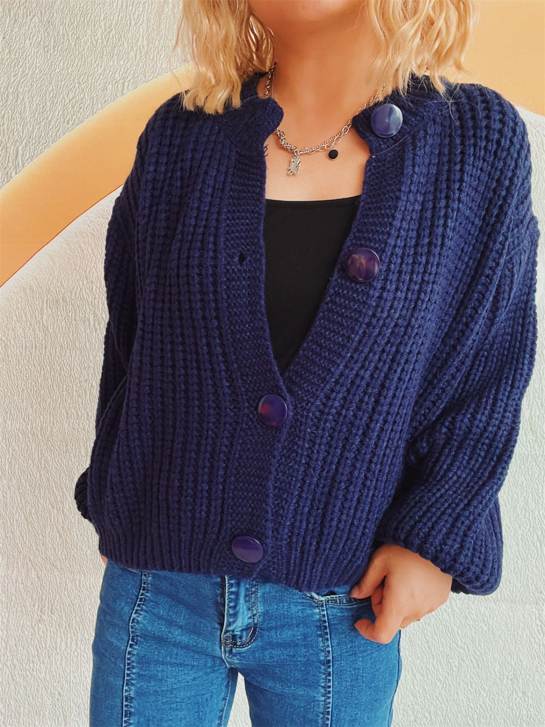 Adelheid® | Cardigan a manica lunga con bottoni