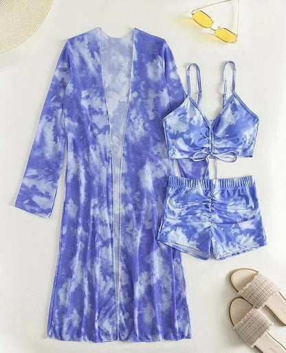 Olivia® | Top bikini 3 in 1 + pantaloni + kimono