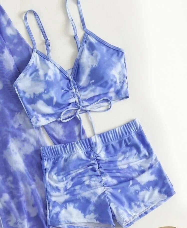 Olivia® | Top bikini 3 in 1 + pantaloni + kimono