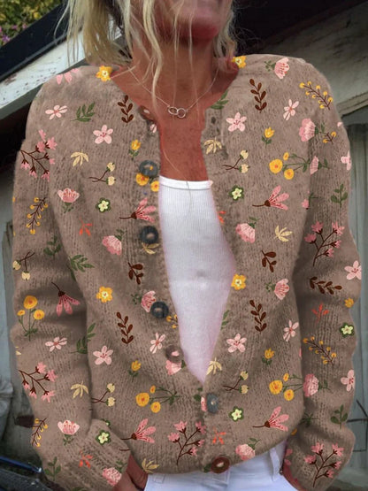 Yris® | Cardigan con motivo floreale