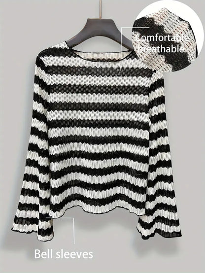 Yoselin® | Top in maglia con maniche a campana