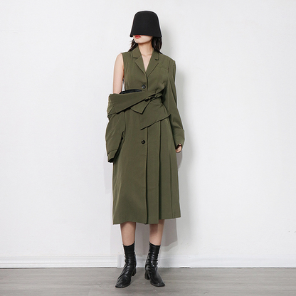 Zara® | Cappotto lungo verde scuro