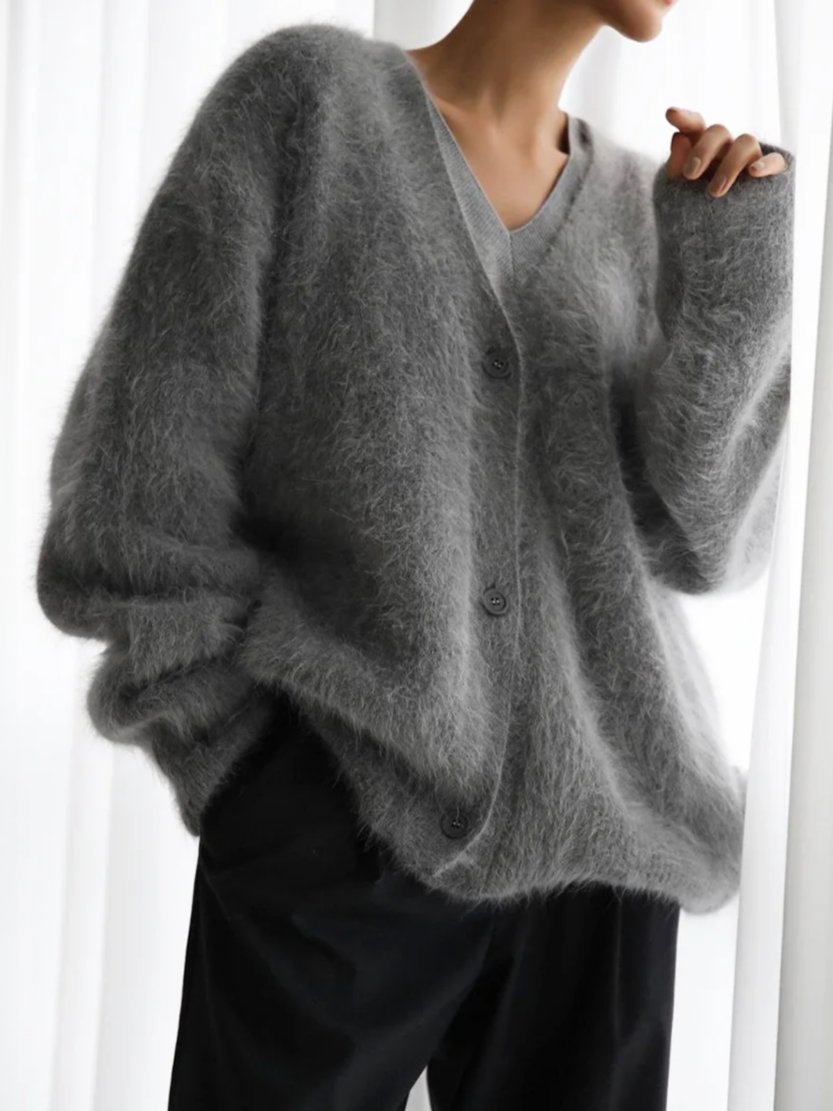 Adina® | Lussuoso cardigan in cashmere con bottoni