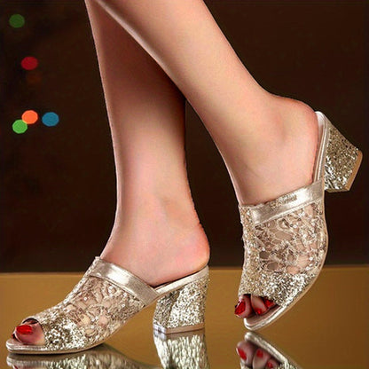 Luz® | Sandali femminili con scintillanti paillettes