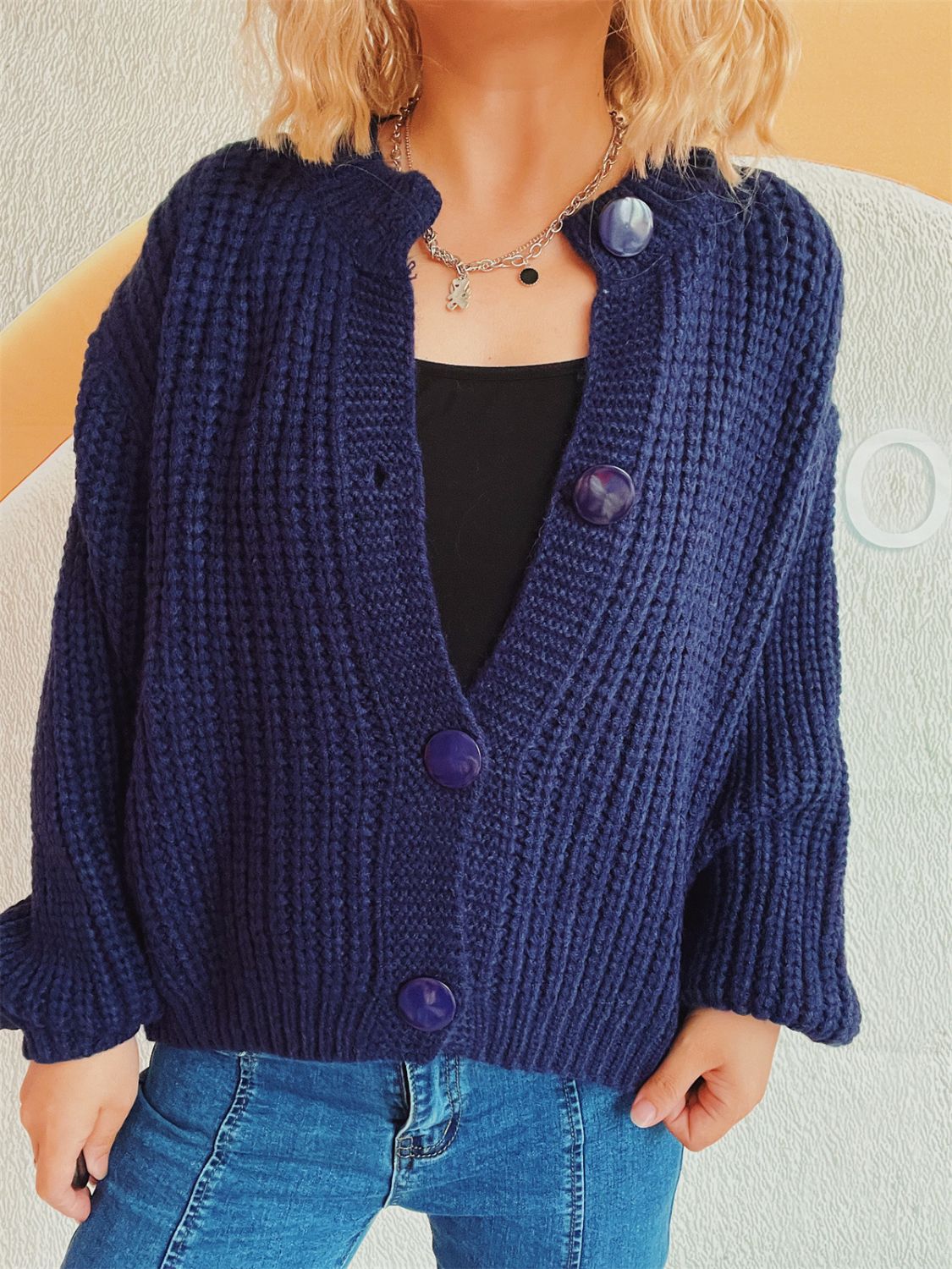 Adelheid® | Cardigan a manica lunga con bottoni