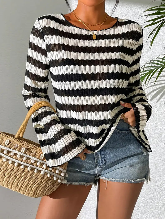 Yoselin® | Top in maglia con maniche a campana