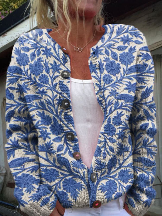 Yris® | Cardigan con motivo floreale