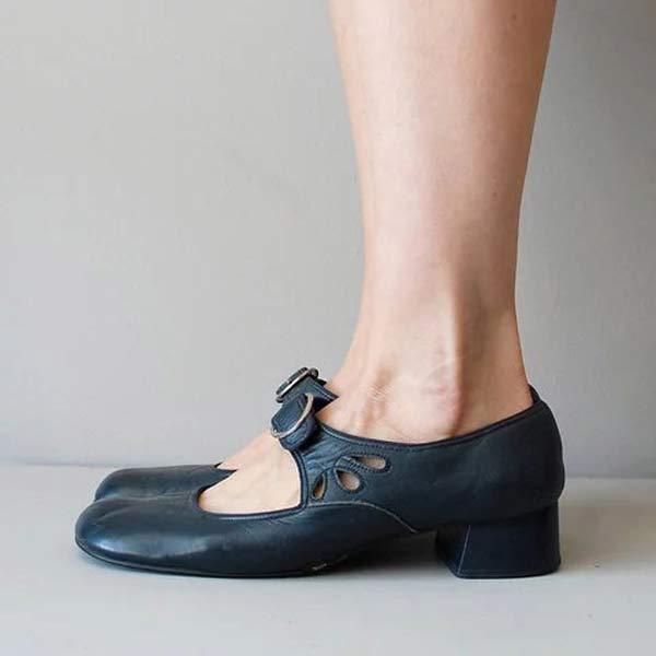 Karen® | Sandali ortopedici con fibbia in pelle con zeppa