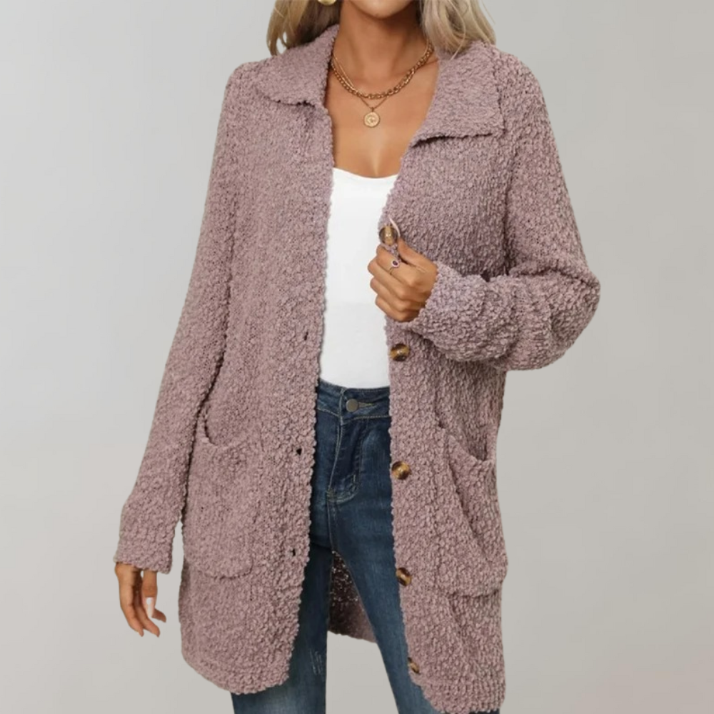 Yasmina® | Cardigan lungo aperto da donna