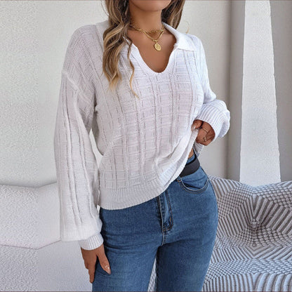 Zahara® | Maglione lavorato a maglia con scollo a V
