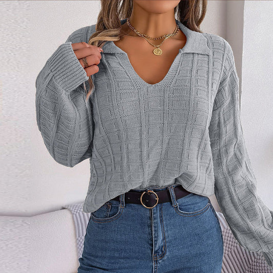 Zahara® | Maglione lavorato a maglia con scollo a V