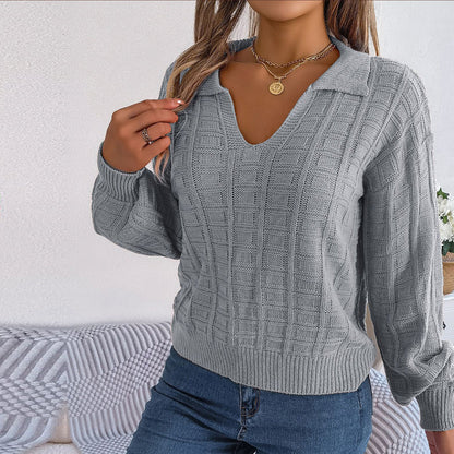 Zahara® | Maglione lavorato a maglia con scollo a V