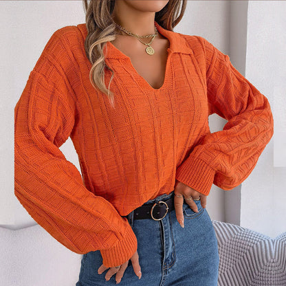 Zahara® | Maglione lavorato a maglia con scollo a V