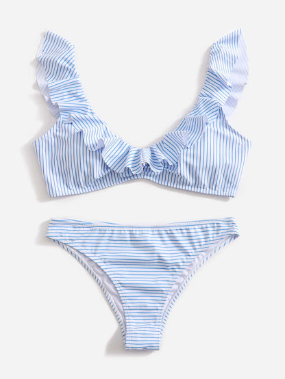 Carla® | Set bikini estivo da donna a righe con design marittimo