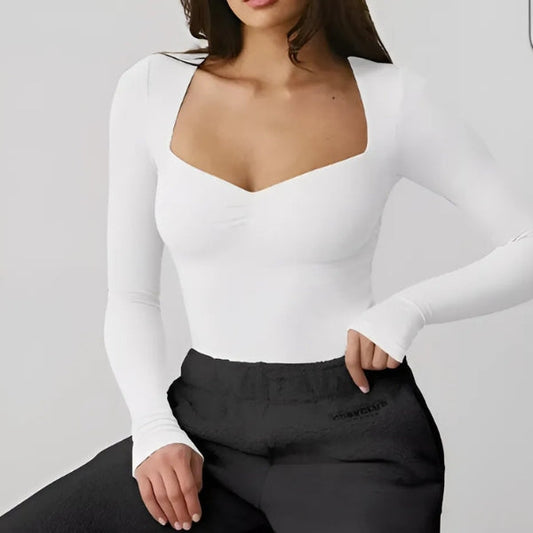 Yoselin® | Top moderno ed elasticizzato con maniche lunghe