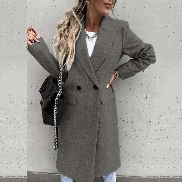 Yolanda® | Giacca cappotto da donna con fila di bottoni