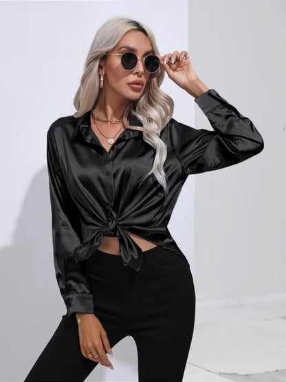 Zulema® | Blusa elegante in raso a maniche lunghe