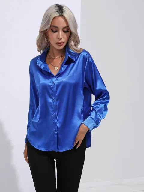 Zulema® | Blusa elegante in raso a maniche lunghe