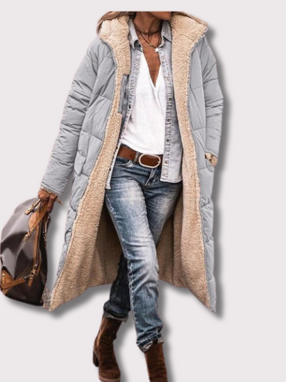 Yette® | Cappotto lungo in sherpa reversibile