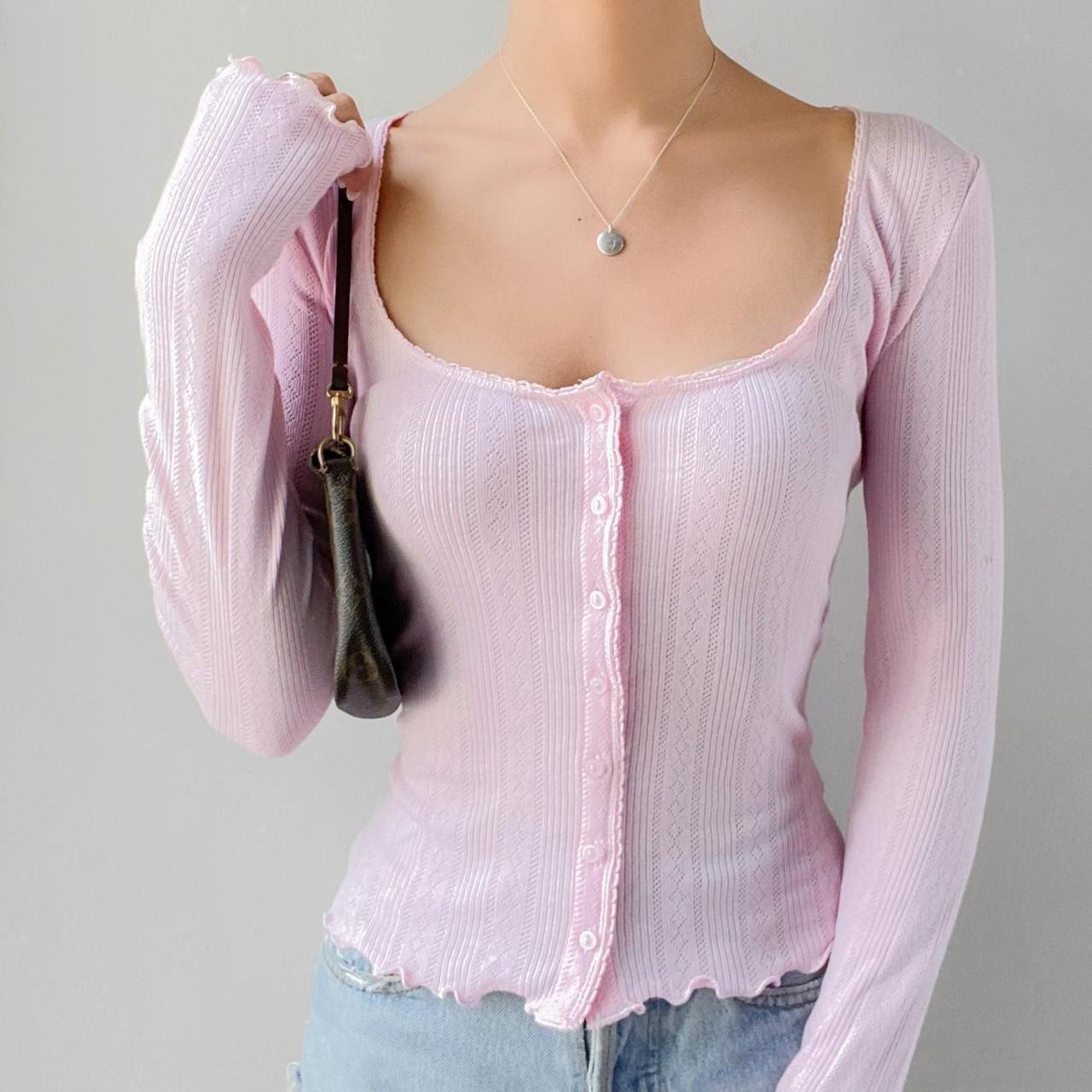 Zoraida® | Top casual rosa con scollo quadrato