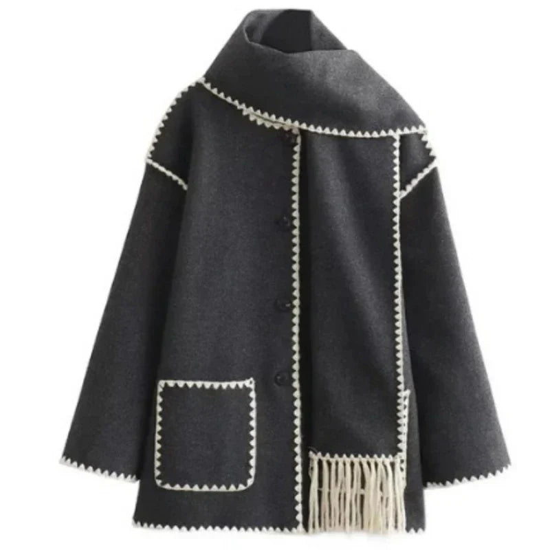 Yris® | Cappotto caldo con sciarpa