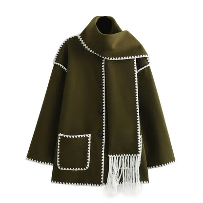 Yris® | Cappotto caldo con sciarpa