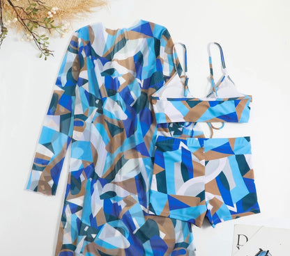 Olivia® | Top bikini 3 in 1 + pantaloni + kimono