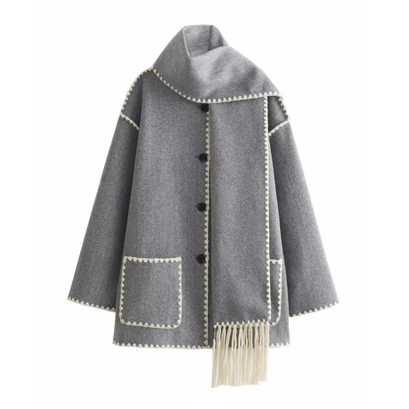 Yris® | Cappotto caldo con sciarpa