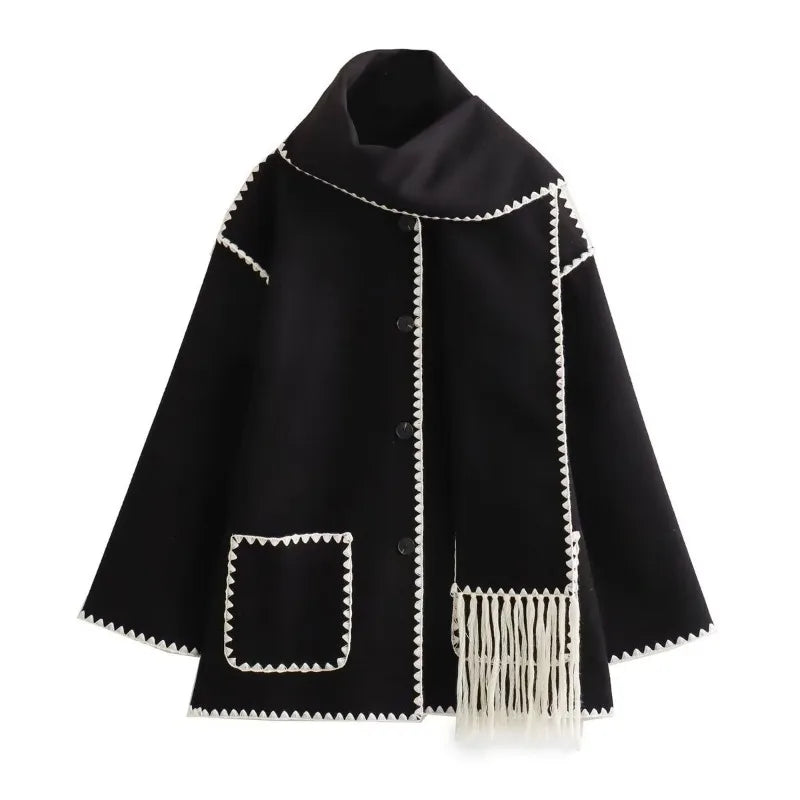 Yris® | Cappotto caldo con sciarpa