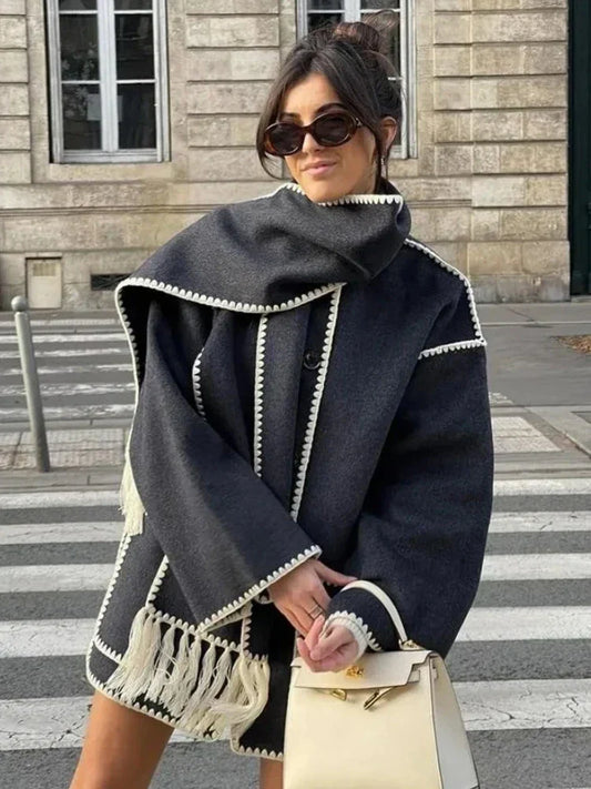 Yris® | Cappotto caldo con sciarpa