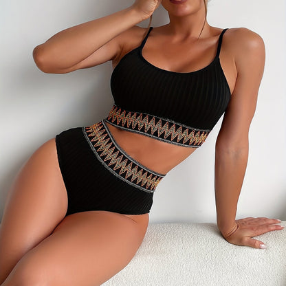 Serafina® | Top bikini a coste e slip a vita alta