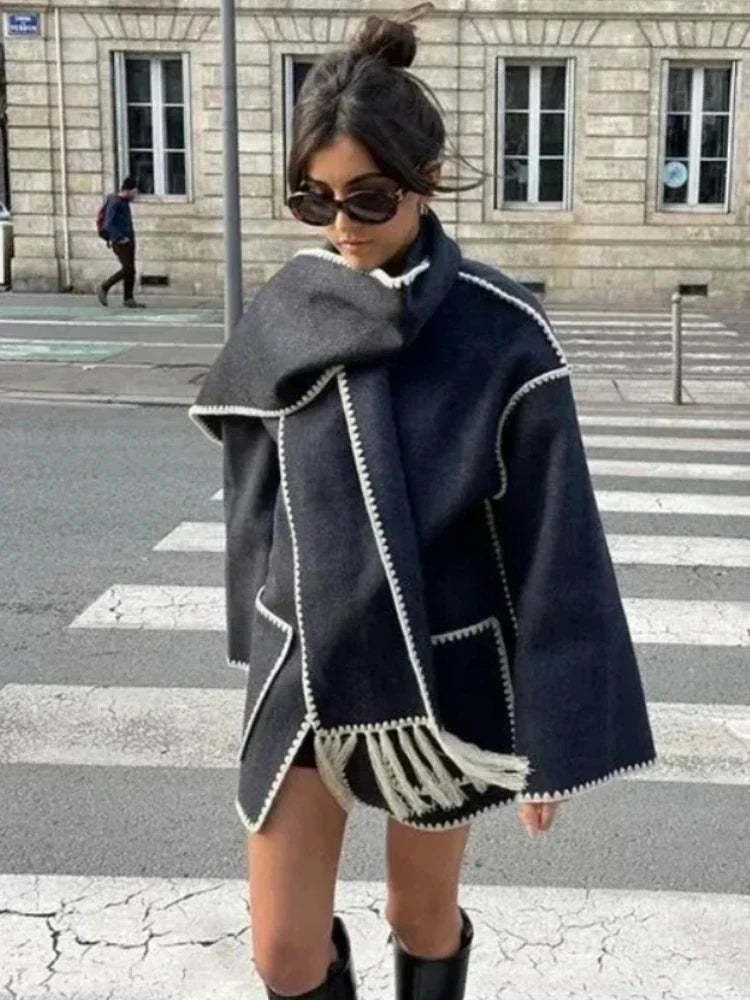 Yris® | Cappotto caldo con sciarpa