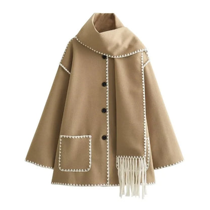 Yris® | Cappotto caldo con sciarpa