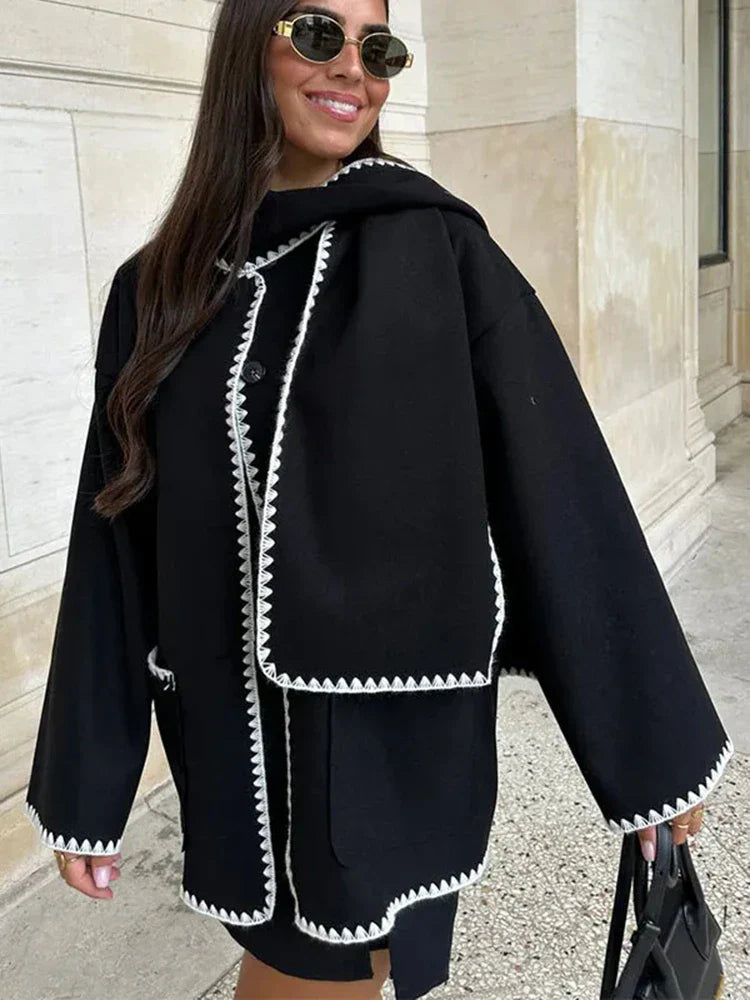 Yris® | Cappotto caldo con sciarpa