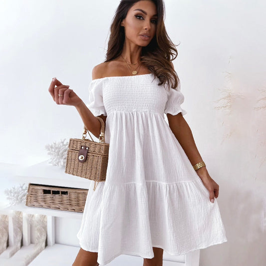 Zafferano® | Elegante abito estivo con spalle scoperte