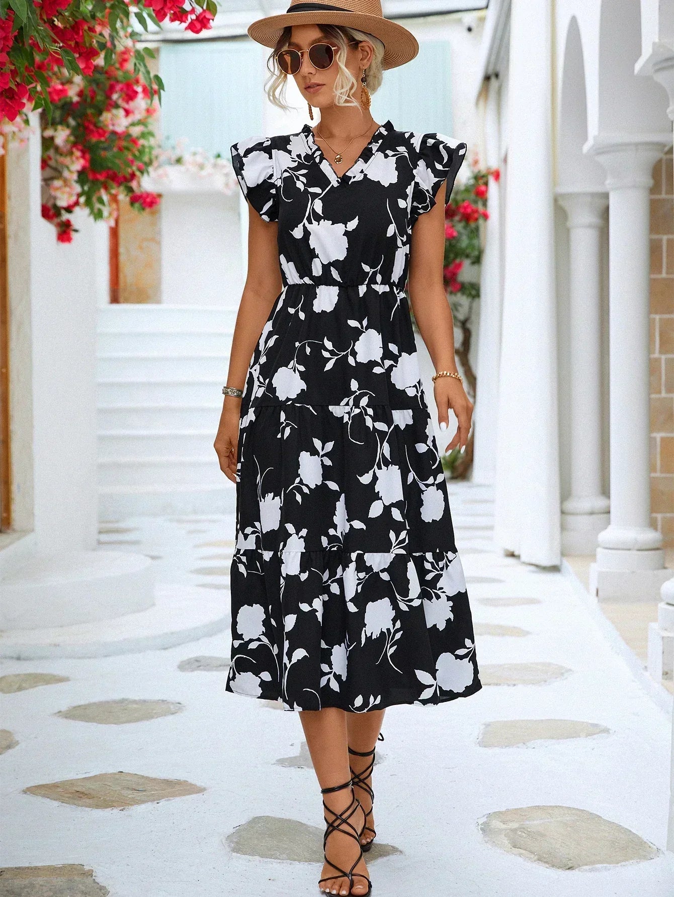 Yoselin® | Abito estivo elegante con stampa floreale